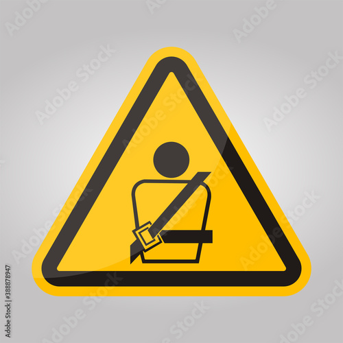 PPE Icon.Wearing a seat belt Symbol Sign Isolate On White Background,Vector Illustration EPS.10