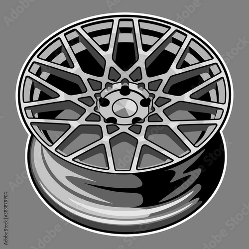 car wheel illustration for conceptual design