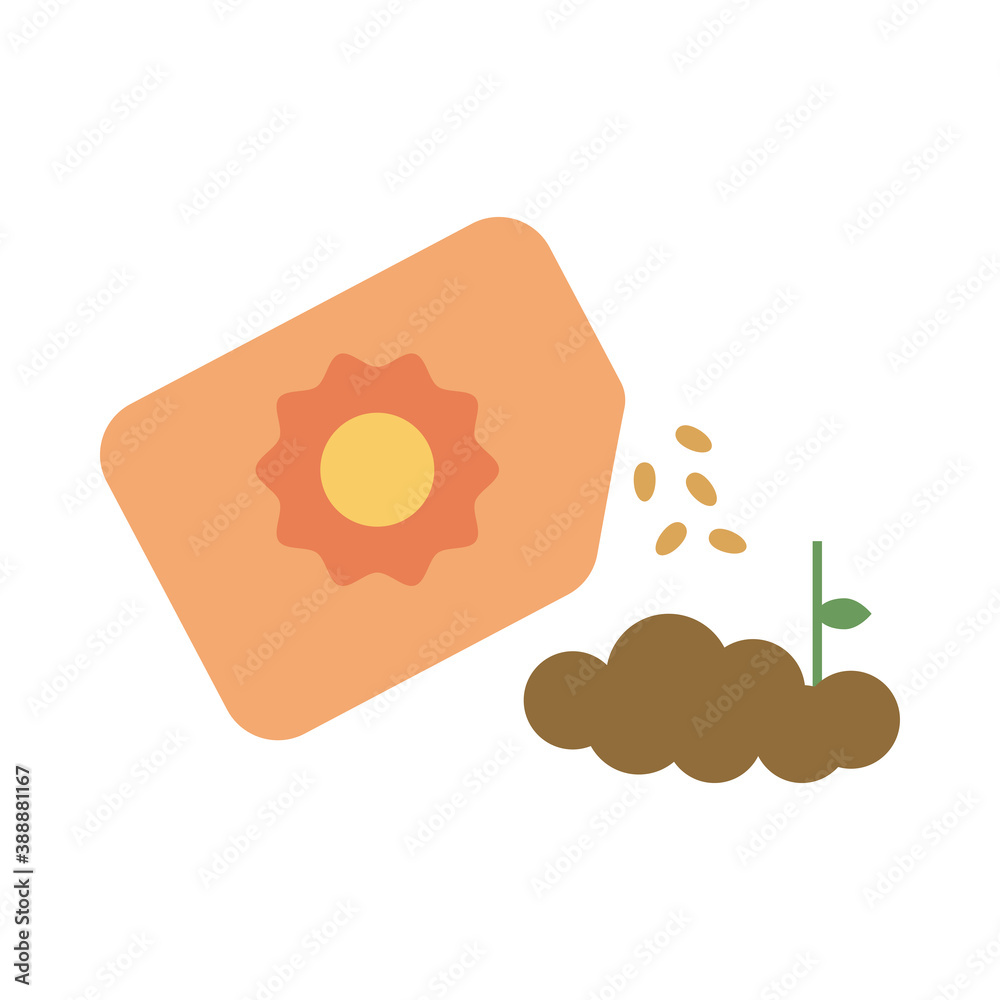 sunflower seeds bag gardening flat style icon sunflower seeds bag gardening flat style icon