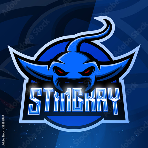 Stingray mascot sport logo design