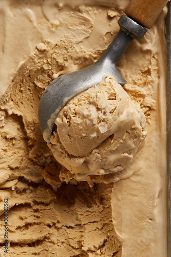 Salted Caramel Ice Cream Scoop photo