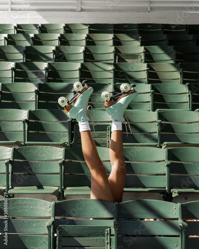 Roller-skates with Green Chairs photo