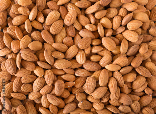 Background of almonds closeup. The nuts photo
