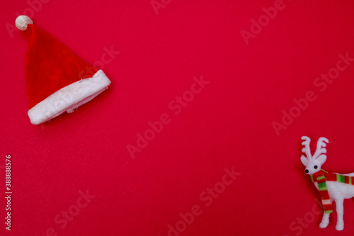 Christmas background. Top view with copy space