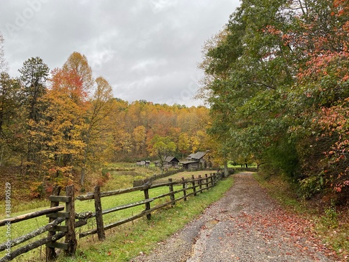 Autumn Color and Old Country Road in West Virginia