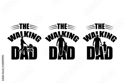 The Walking Dad SVG, The Walking Dad Shirt, fathers day tshirt, Father pushing baby, Dad Little Son, cricut design space, vinyl cut files