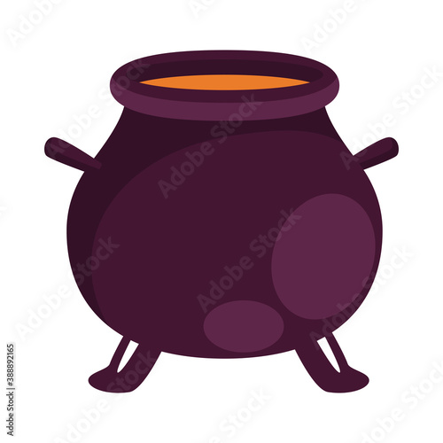 witch cauldron pot isolated icon