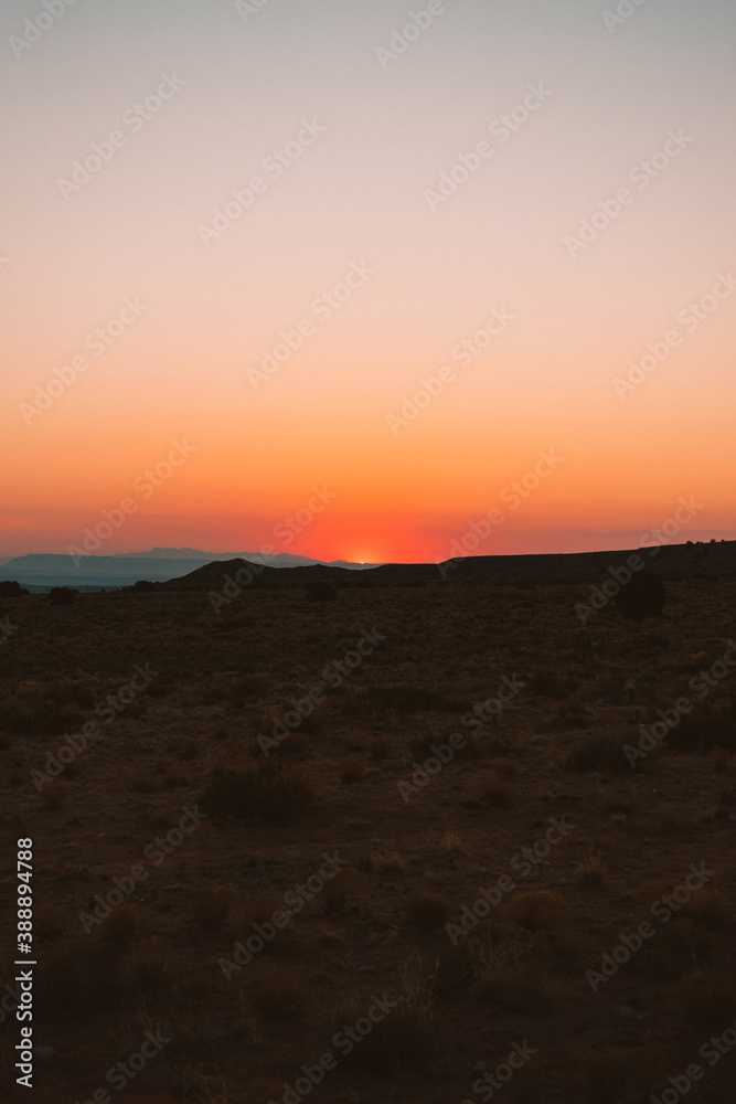 Sunrise over empty Desert Sunrise over empty Desert