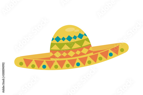 traditional mexican hat flat style icon