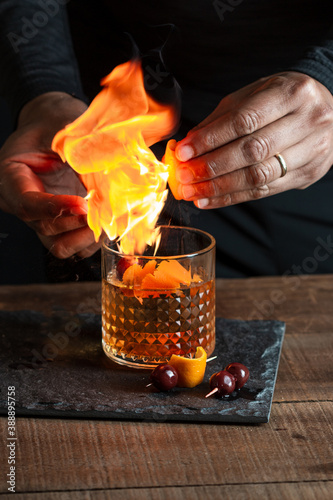 Classic Old Fashioned Cocktail photo