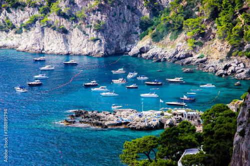 Capri island beautiful views, scenery, landscapes, panoramas, towns, buildings, cosy streets, historical heritage Italy © Stella Kou