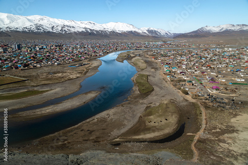 Remote town Bayan Olgii (Ulgii), Mongolia photo