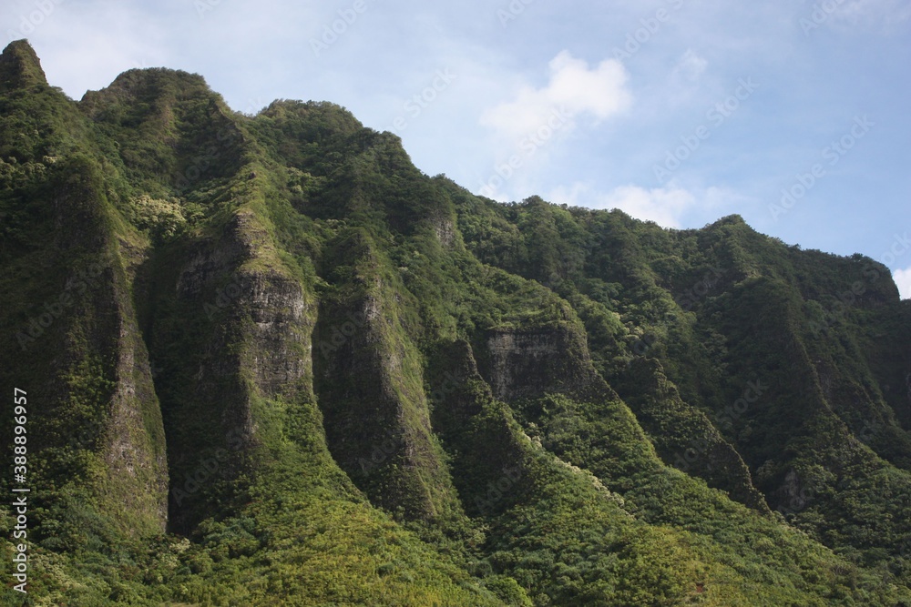 Mountain range in Hawaii. 