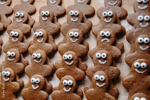 Gingerbread Cookie Facial Expressions photo