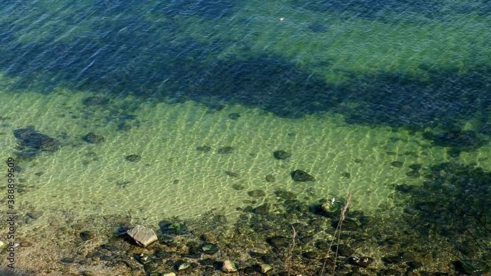 Crystal Clear Baltic Sea Water Seen from a Cliff Crystal Clear Baltic Sea Water Seen from a Cliff