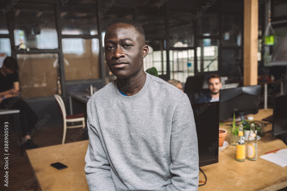Portrait of confident businessman at workplace Portrait of confident businessman at workplace