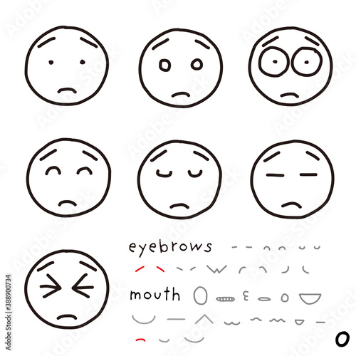 hand-drawn facial expression icon_04_o