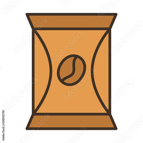 coffee product packing bag fill style icon