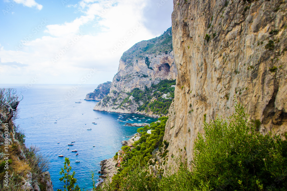 Capri island beautiful views, scenery, landscapes, panoramas, towns, buildings, cosy streets, historical heritage Italy

