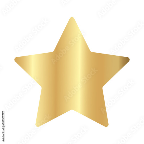 golden star decoration isolated icon