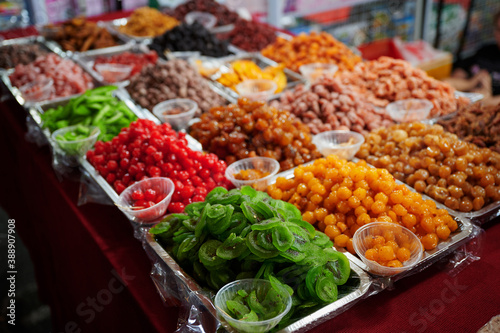 Colorful candied fruit