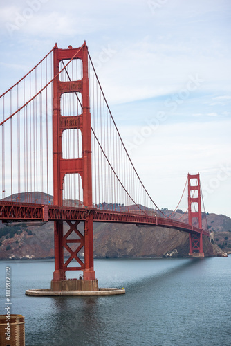 SAN FRANCISCO / USA - DECEMBER 25 2017: The Golden Gate bridge on Christmas Day.