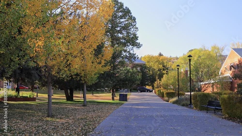 Beautiful fall color around the campus of Northern Arizona University photo
