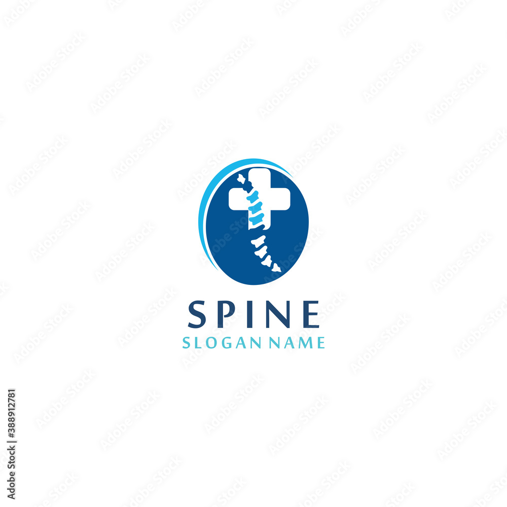 Obraz premium Spine chiropractic Care logo designs concept, Backbone Logo template