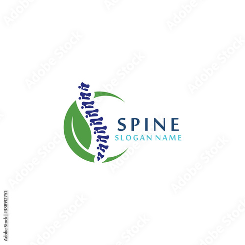 Spine chiropractic Care logo designs concept, Backbone Logo template
