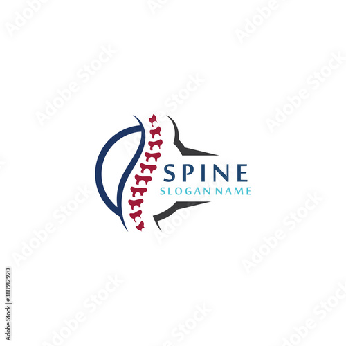 Spine care Clinic, Chiropractic, Concept Logo Design Template