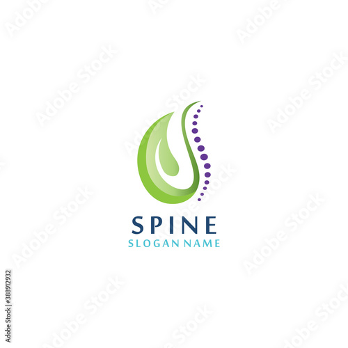 Spine care Clinic, Chiropractic, Concept Logo Design Template