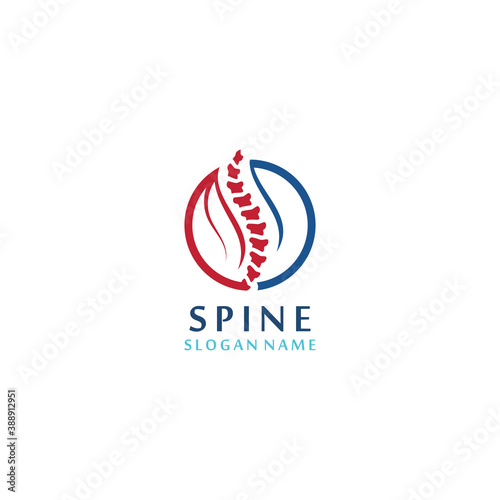 Spine care Clinic, Chiropractic, Concept Logo Design Template