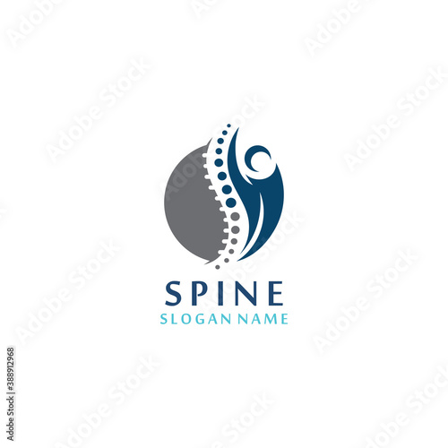 Spine care Clinic, Chiropractic, Concept Logo Design Template