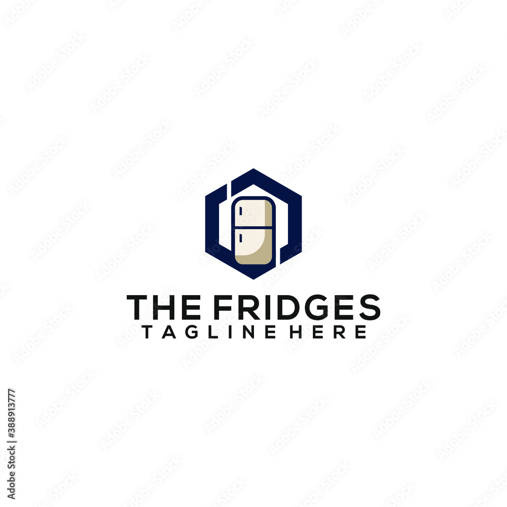 The fridges logo template vector The fridges logo template vector