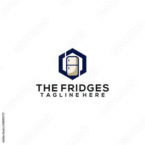 The fridges logo template vector