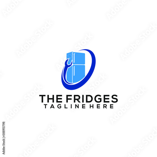 The fridges logo template vector