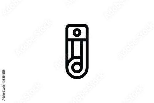 Cleaning Outline Icon - Brooch 