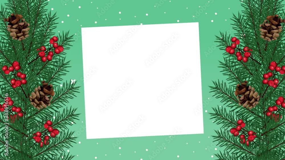 happy merry christmas with leafs and flowers decoration happy merry christmas with leafs and flowers decoration