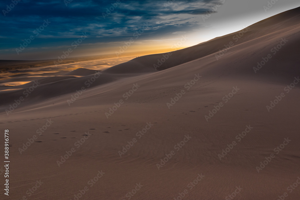 Sunset on The Dune Field of Great Sand Dunes National Park, Colorado, USA Sunset on The Dune Field of Great Sand Dunes National Park, Colorado, USA