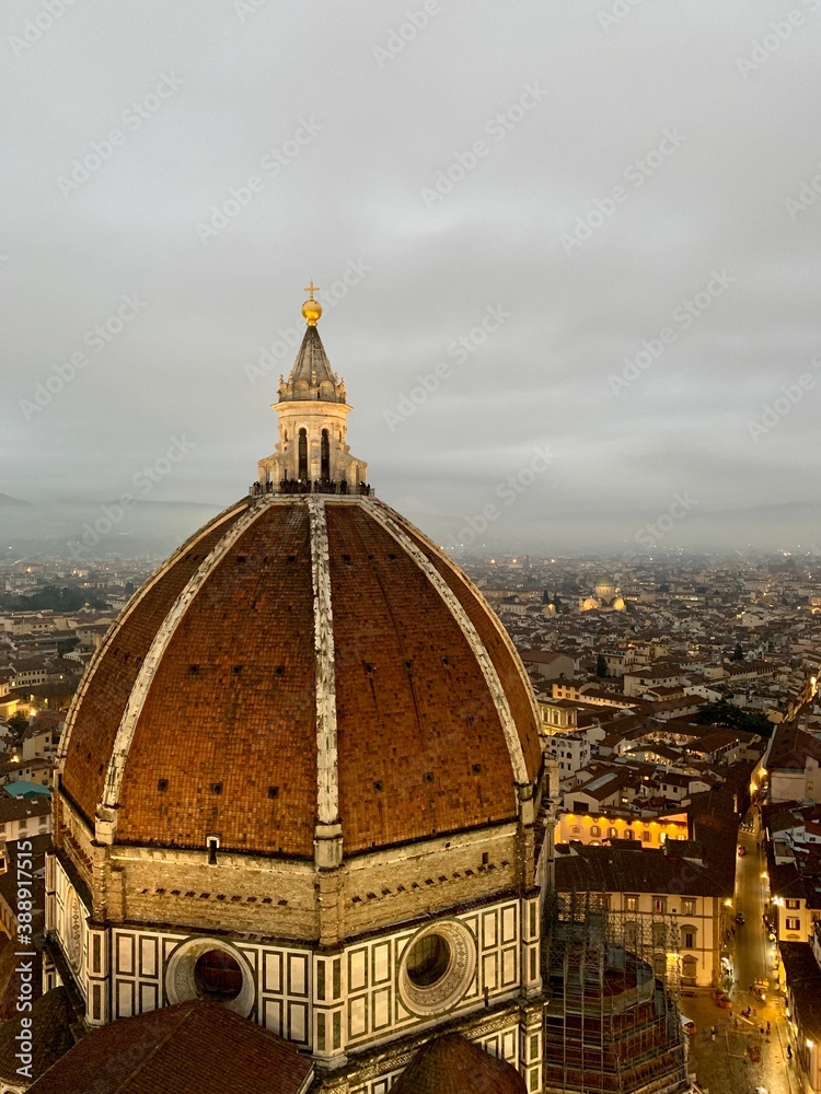 Dome of the Florence Cathedral at evening