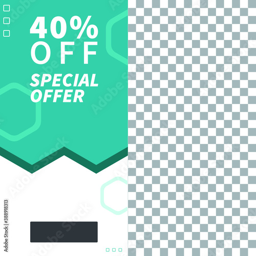 Social media post background template, modern design promotion for and website and mobile phone