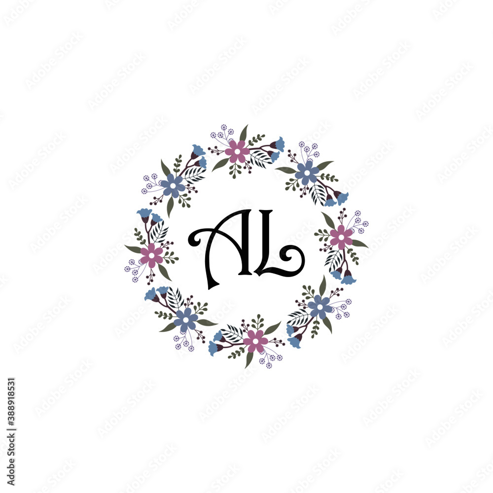 Initial AL Handwriting, Wedding Monogram Logo Design, Modern Minimalistic and Floral templates for Invitation cards Initial AL Handwriting, Wedding Monogram Logo Design, Modern Minimalistic and Floral templates for Invitation cards