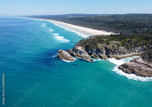 The gorgeous tropical ocean off North Stradbroke Island, Queensland, Australia