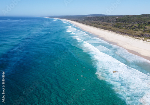 The gorgeous tropical ocean off North Stradbroke Island, Queensland, Australia