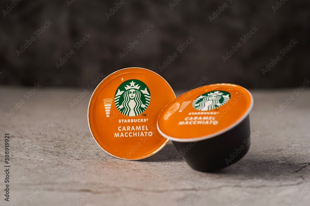 Starbucks Caramel Macchiato coffee capsules Stock Photo | Adobe Stock