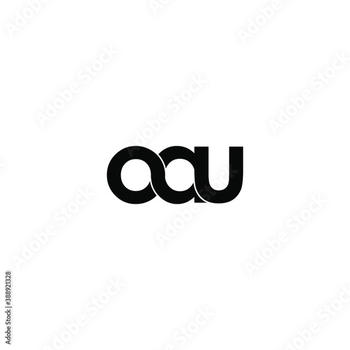 oau letter original monogram logo design