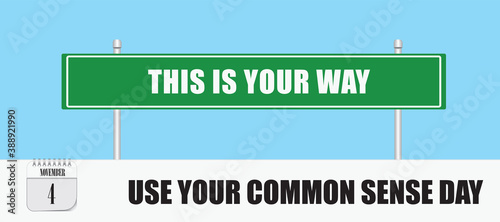 Postcard Use Your Common Sense Day