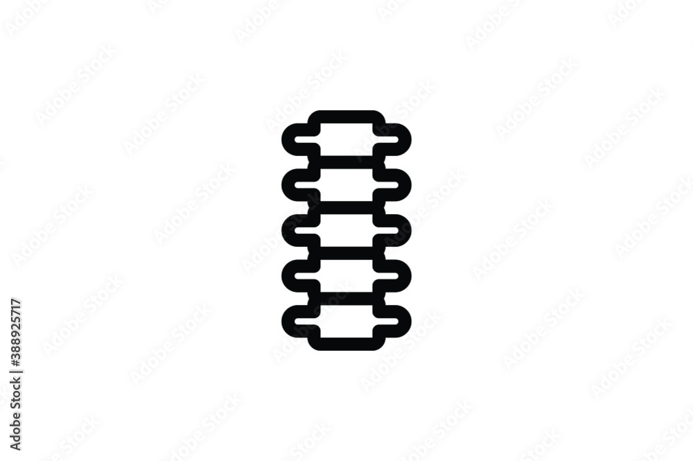 Physiotherapy Outline Icon - Spine Physiotherapy Outline Icon - Spine