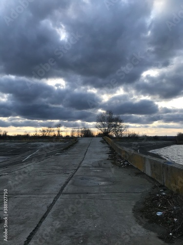 clouds over the river