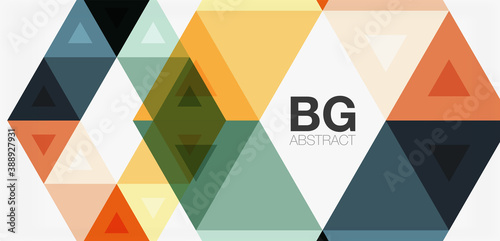 Mosaic triangle pattern abstract background for cover, banner, flyer and poster and other template